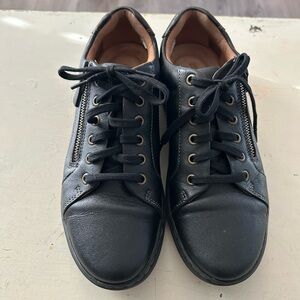 Clarks Women's Nalle Lace Black/Black  9.5 EUC Casual Career Workwear Comfort